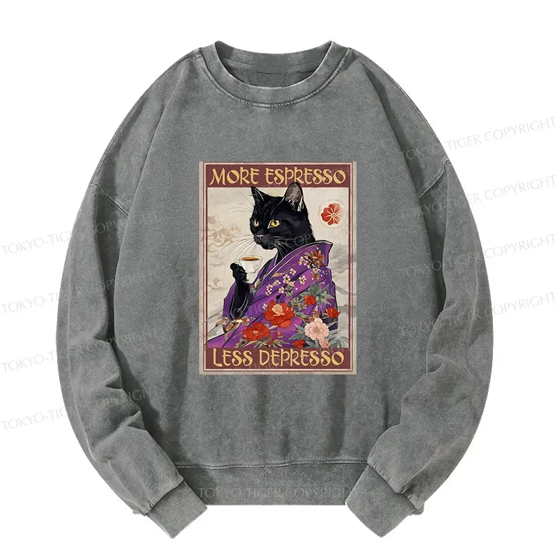 Vintage Cat Coffee Sweatshirt for Lounge