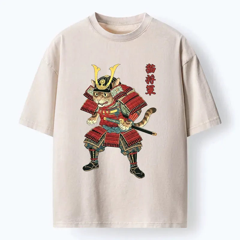 Kyoto-Lion Cat General Washed T-Shirt