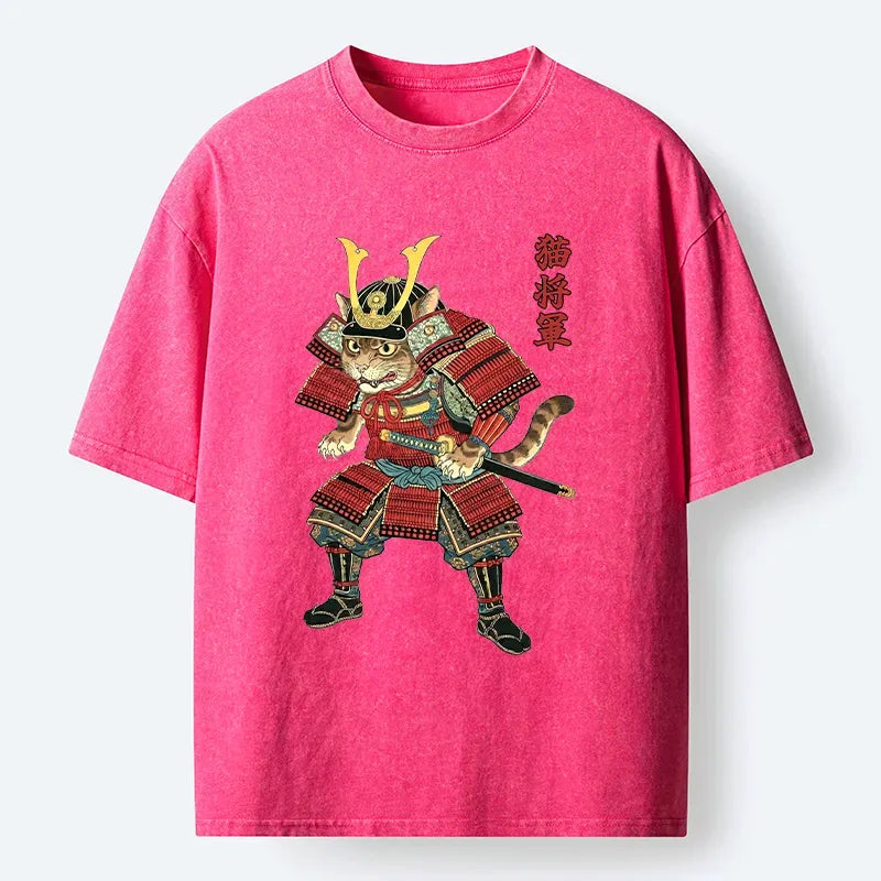 Kyoto-Lion Cat General Washed T-Shirt