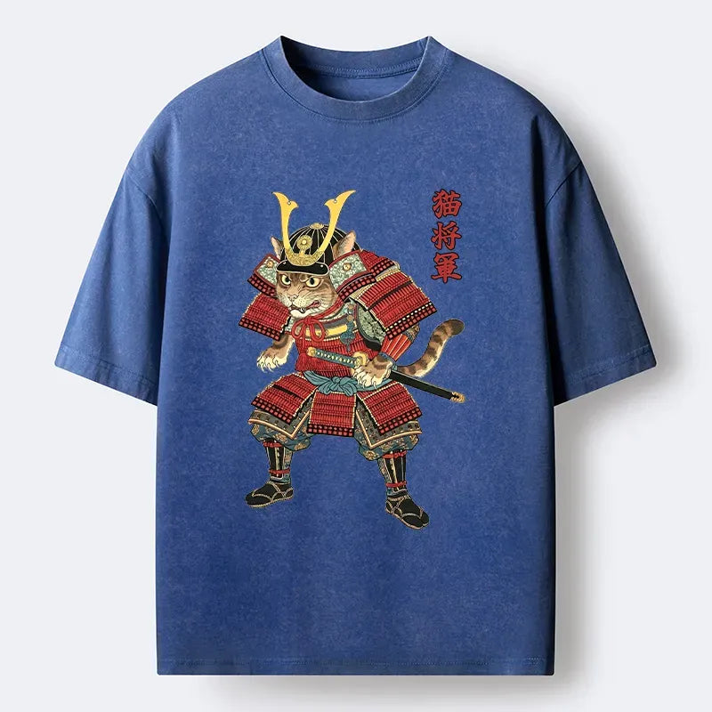 Kyoto-Lion Cat General Washed T-Shirt