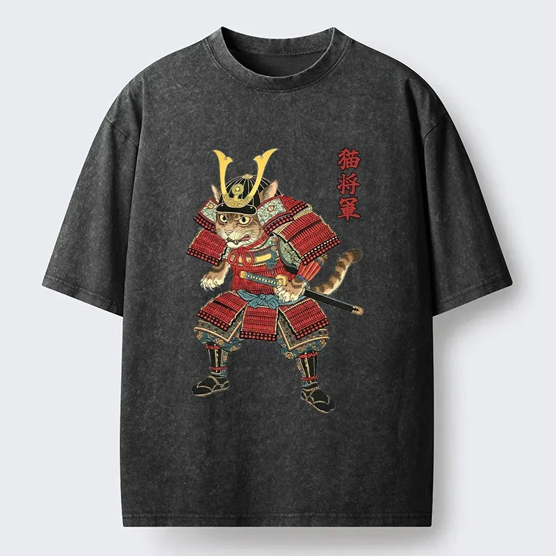 Kyoto-Lion Cat General Washed T-Shirt