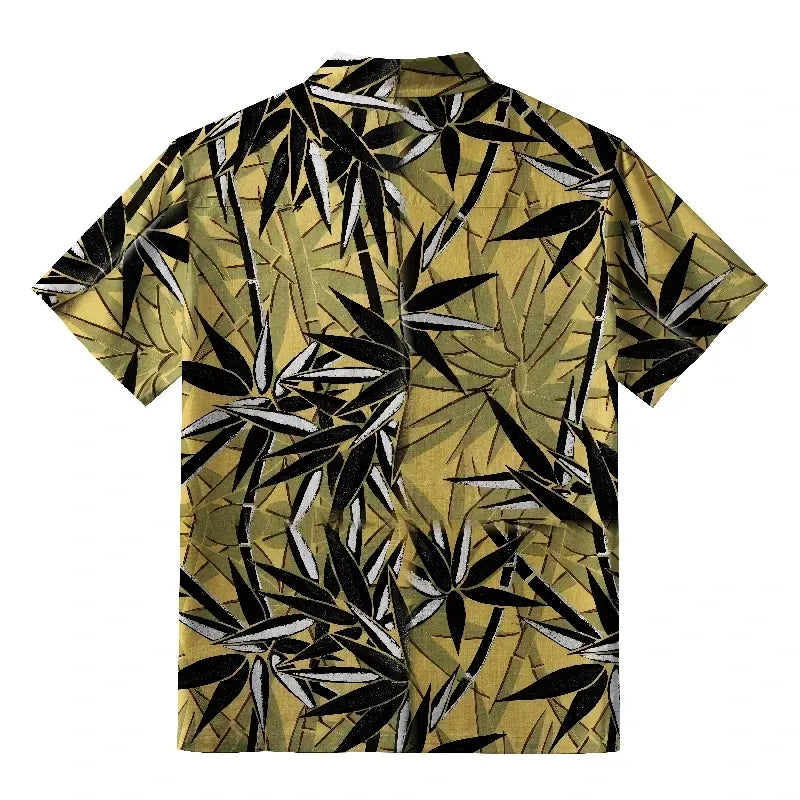 Kyoto-Lion Japanese Bamboo Hawaiian Shirt