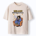 Kyoto-Lion Chill Cat Relax Mode Washed T-Shirt