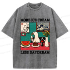 Kyoto-Lion More Ice Cream Less Daydream Washed T-Shirt