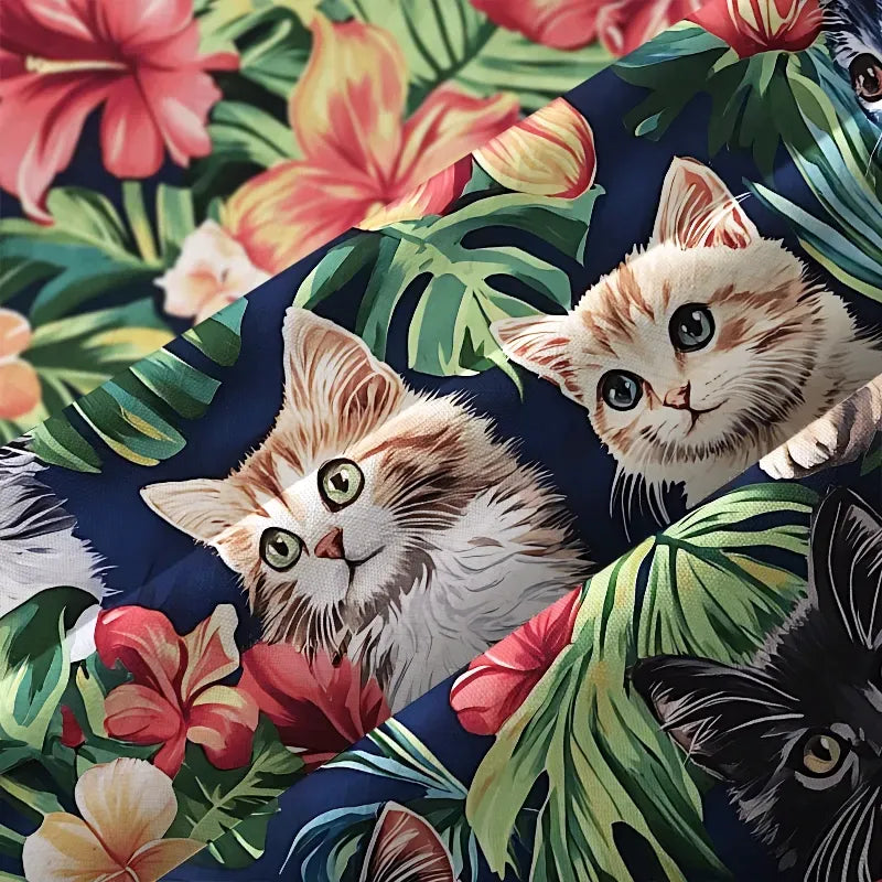 Japanese Tropical Floral Button-up Shirt