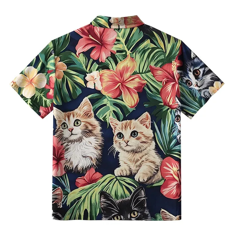 Trendy Unisex Cotton Button-up Shirt