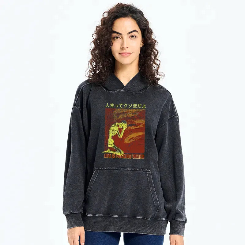 vintage washed hoodie for streetwear