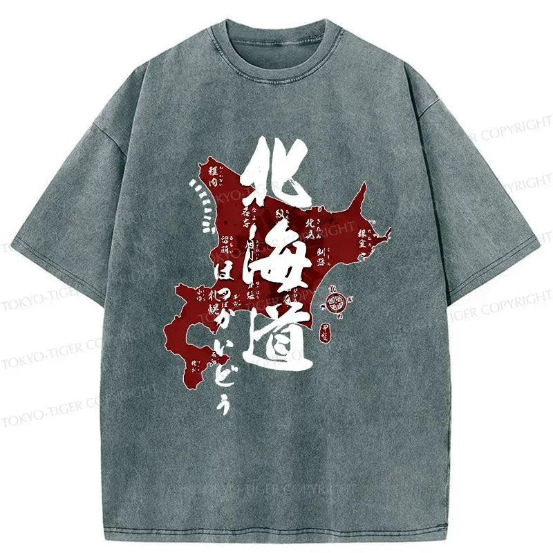 Japanese vintage washed t-shirt for daily wear