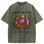 vintage japanese washed t-shirt for daily wear