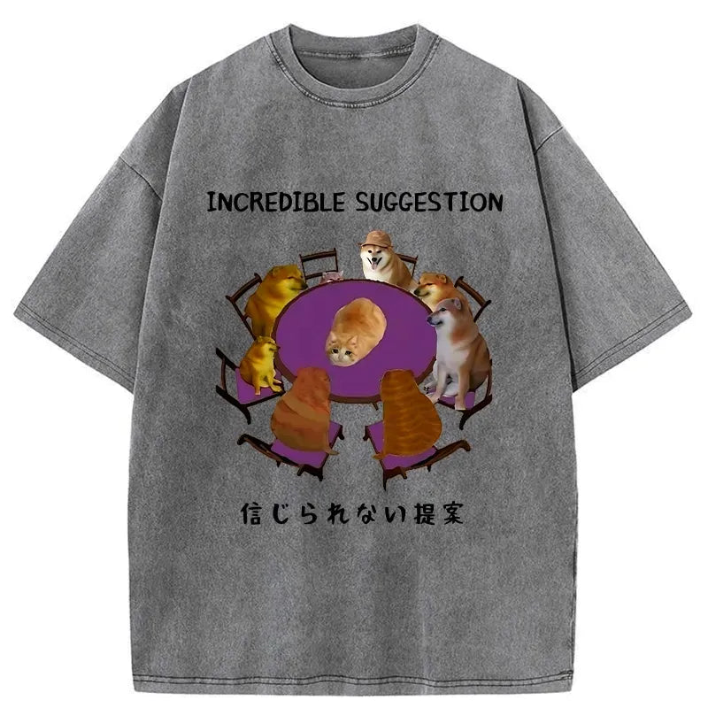 vintage japanese washed t-shirt for daily wear