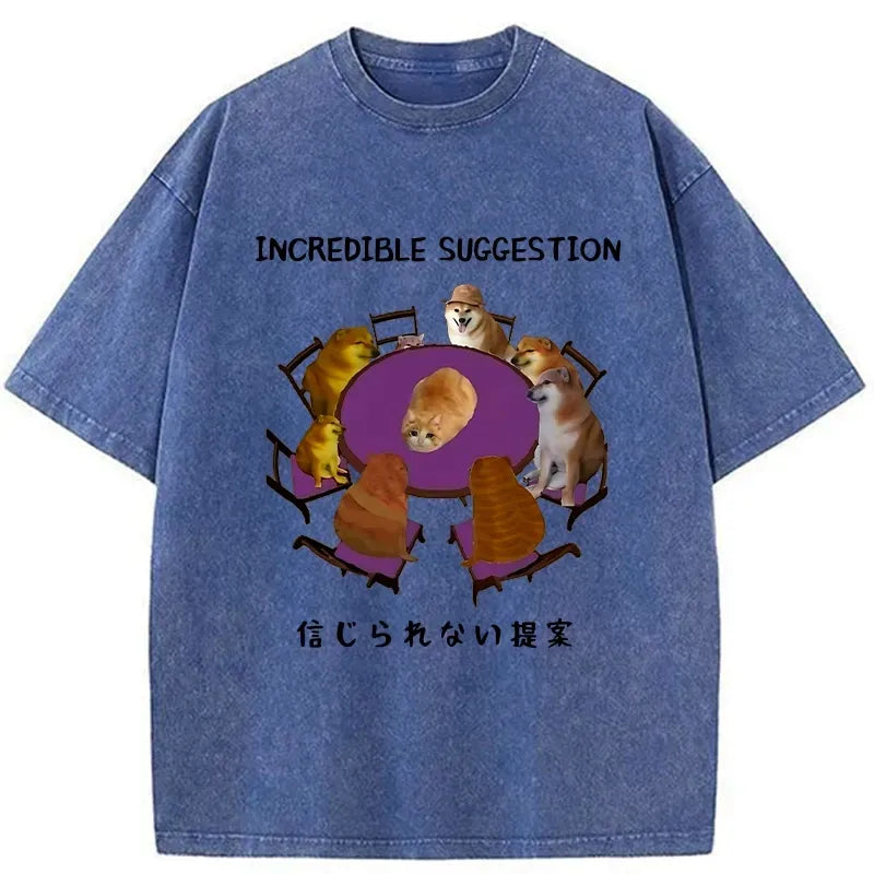 vintage japanese washed t-shirt for daily wear