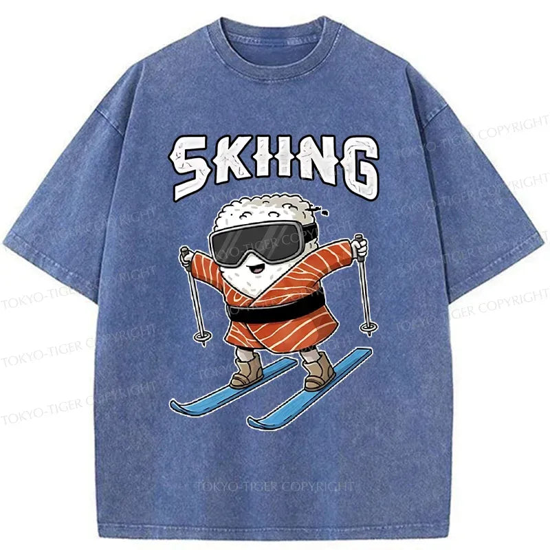 Kyoto-Lion Sushi Ski Japan Washed T-Shirt