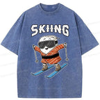 Kyoto-Lion Sushi Ski Japan Washed T-Shirt