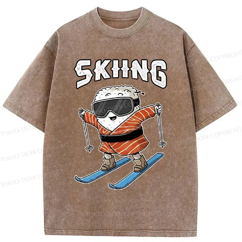 Kyoto-Lion Sushi Ski Japan Washed T-Shirt