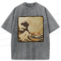 The Great Wave Coffee Beans Washed T-Shirt
