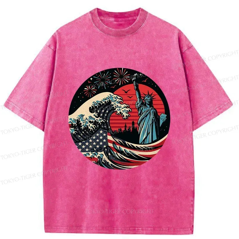 Japanese washed t-shirt for summer