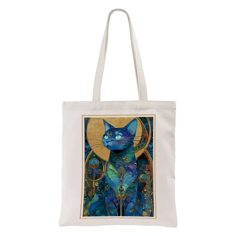 Japanese Cat Canvas Tote Bag