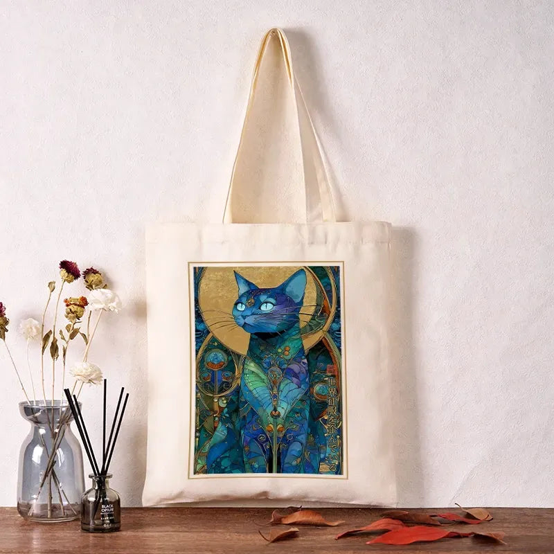 Japanese Cat Canvas Tote Bag