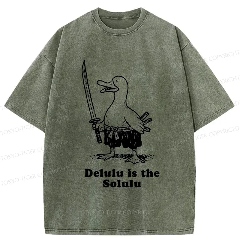 Japanese Samurai Washed T-Shirt for Men
