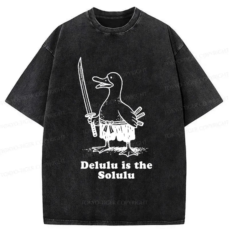 Japanese Samurai Washed T-Shirt for Men