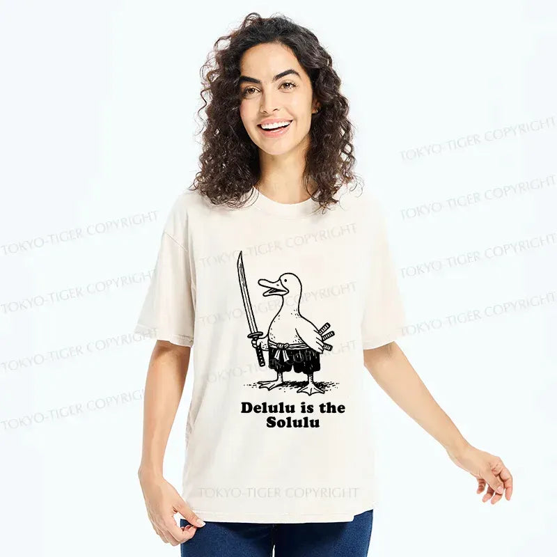 Kyoto-Lion Samurai Goose Washed T-Shirt