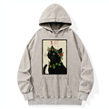 japanese cat hoodie with flower crown