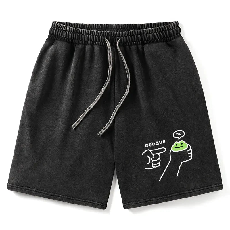 Kyoto-Lion Dishonest Frog Washed Shorts
