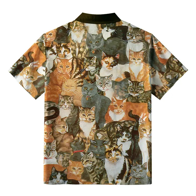 Kyoto Lion Oil Painting Hawaiian Shirt