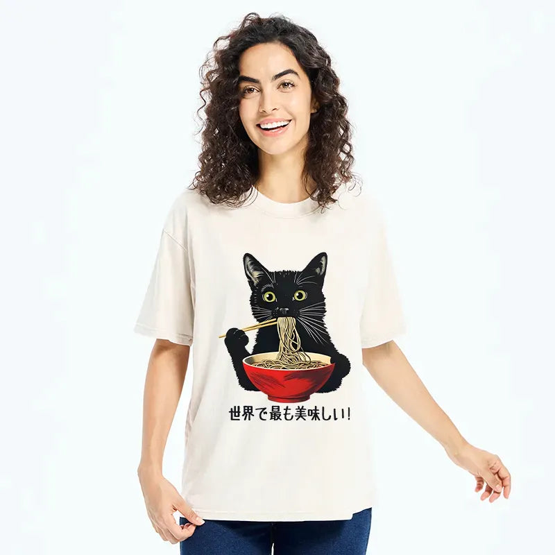 Kyoto-Lion World's Most Delicious Food Washed T-Shirt
