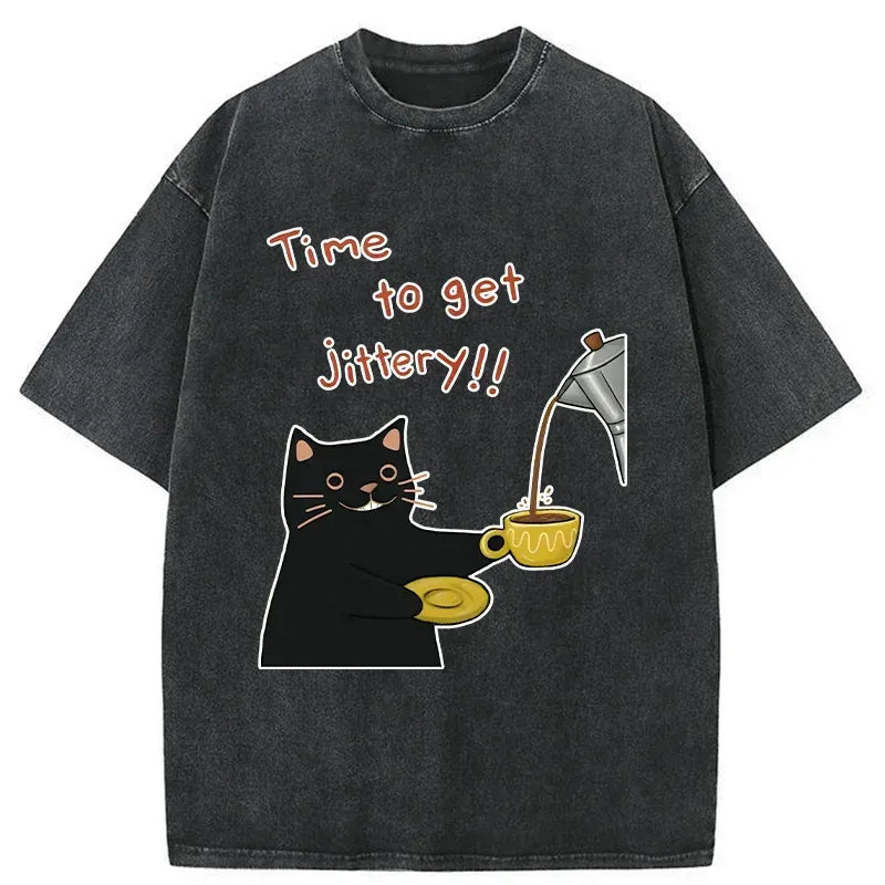 Kyoto-Lion Time To Get Jittery Washed T-Shirt