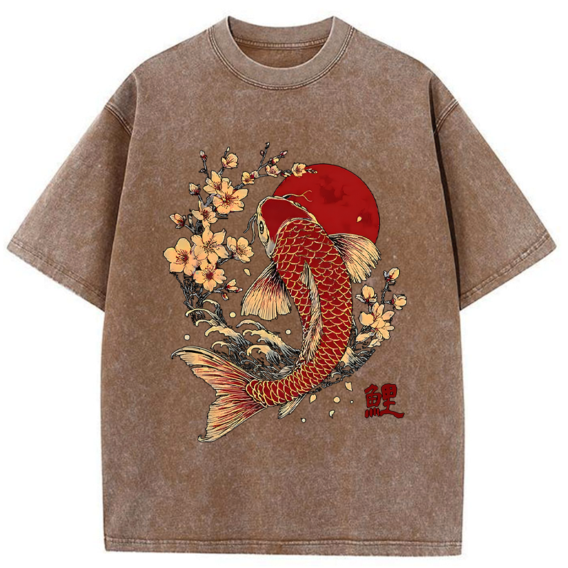 Kyoto-Lion Luck of the Koi Washed T-Shirt