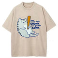 Kyoto-Lion Get Beaten By The Cat Washed T-Shirt