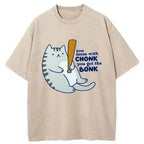 Kyoto-Lion Get Beaten By The Cat Washed T-Shirt