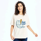 Japanese Washed Cat T-Shirt for Daily Wear
