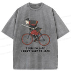 Samurai Riding Bicycle Vintage Tee