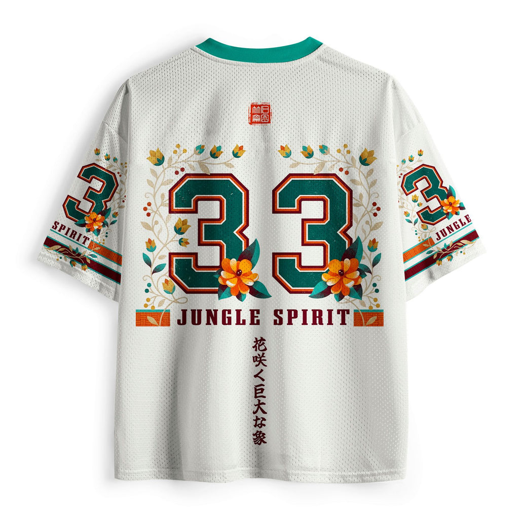 Trendy Elephant Jungle Mesh Jersey for Vacation