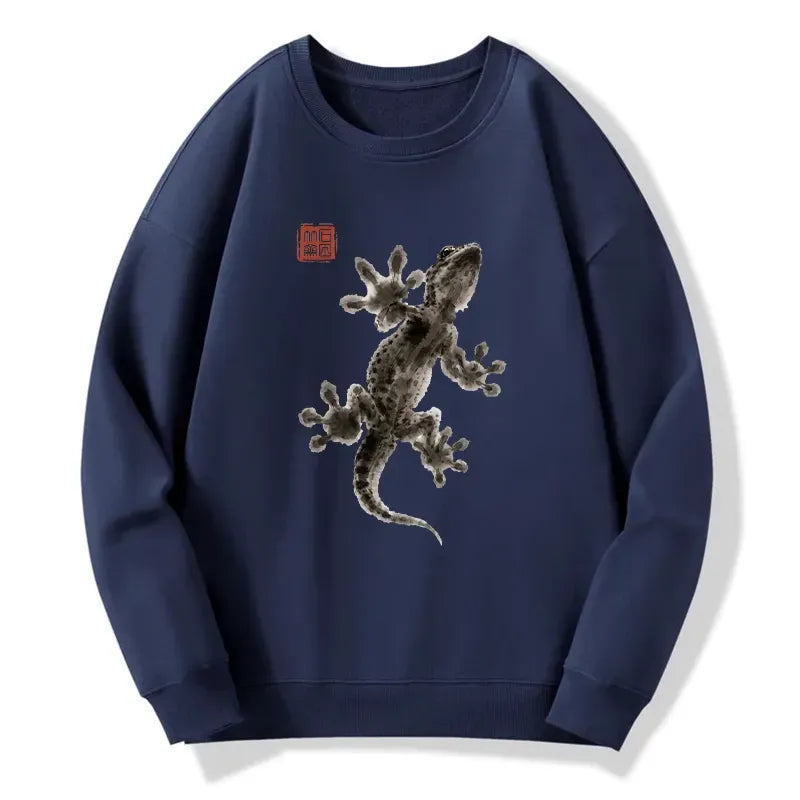 Minimal Gecko Sweatshirt for City Walk