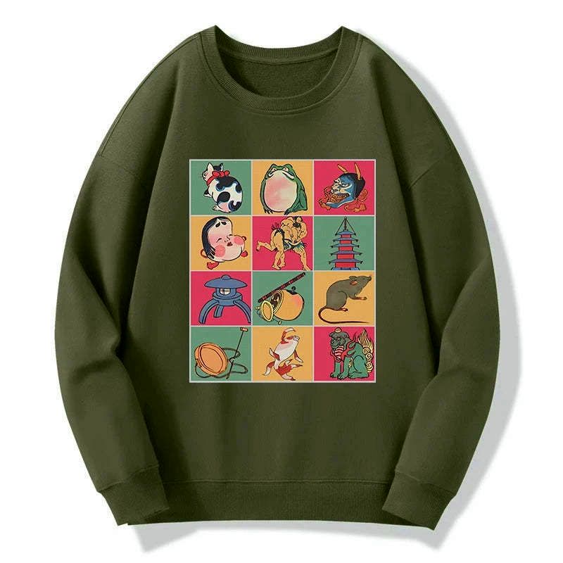 Kyoto-Lion Japanese Characteristic Goods Sweatshirt