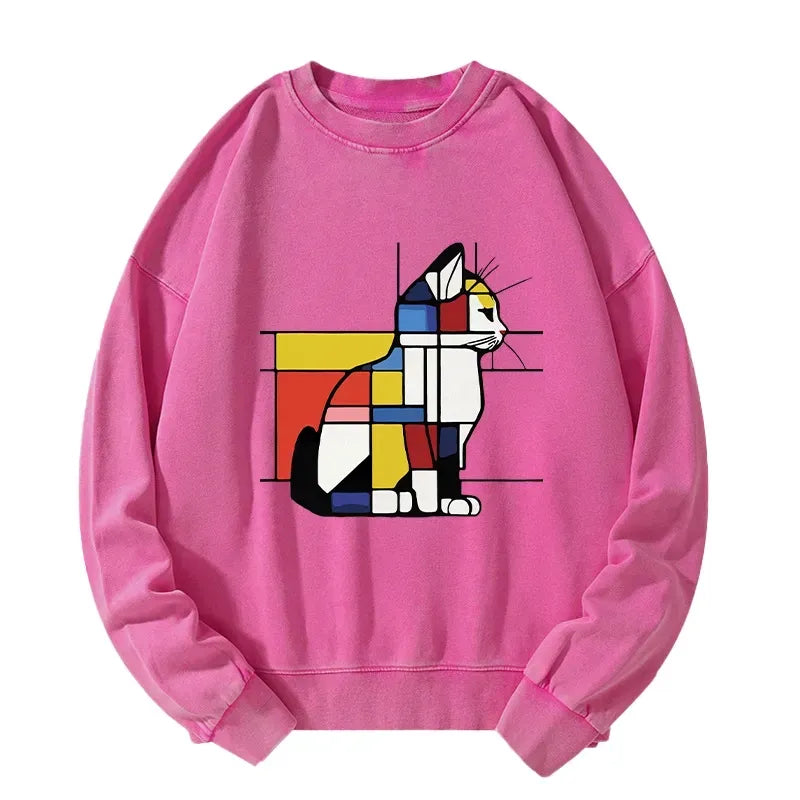 Primary Colors Cat Sweatshirt Best Seller