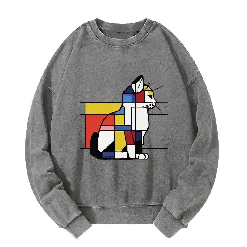 Primary Colors Cat Sweatshirt Best Seller