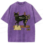 Vintage Sewing Machine Cat Tee Free Shipping