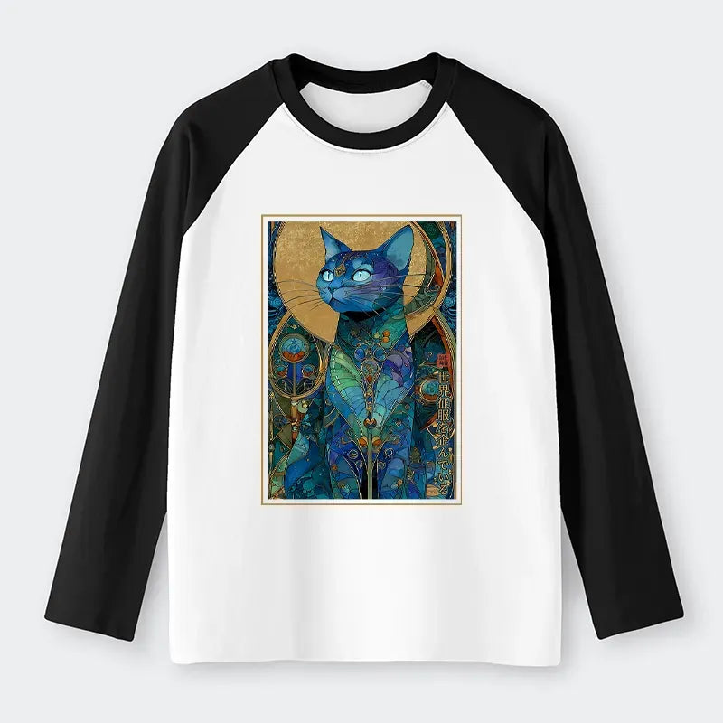 Japanese Cat Raglan Long Sleeve T-shirt