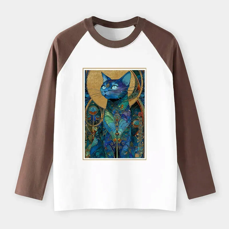 Kyoto-Lion The Cat¡¯s Plan To Rule Them All Raglan Long Sleeve T-shirt