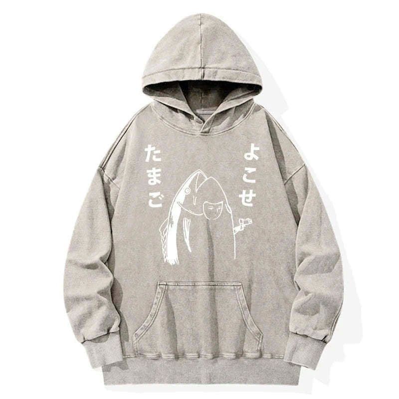 japanese fish print hoodie gift idea