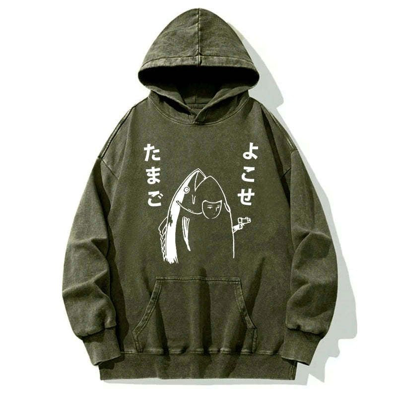 japanese fish print hoodie gift idea
