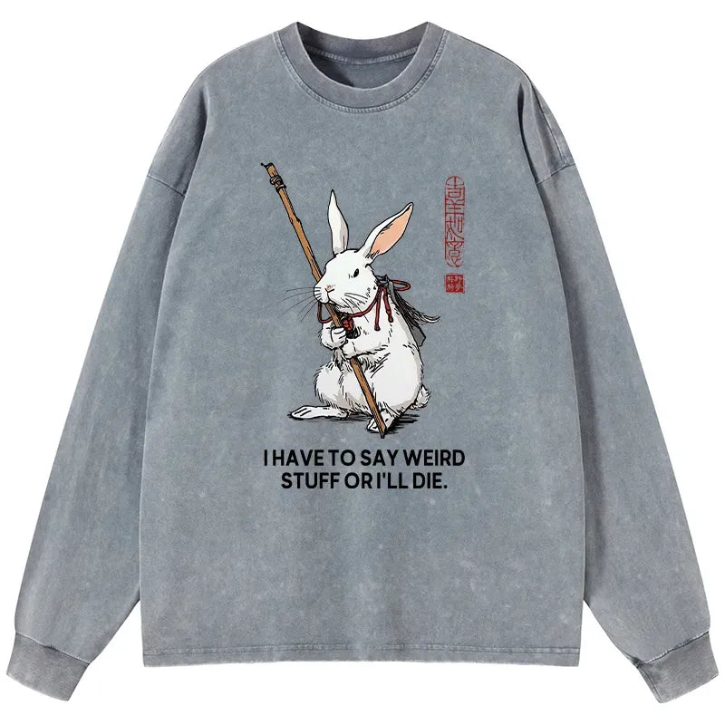 japanese washed unisex long sleeve t-shirt
