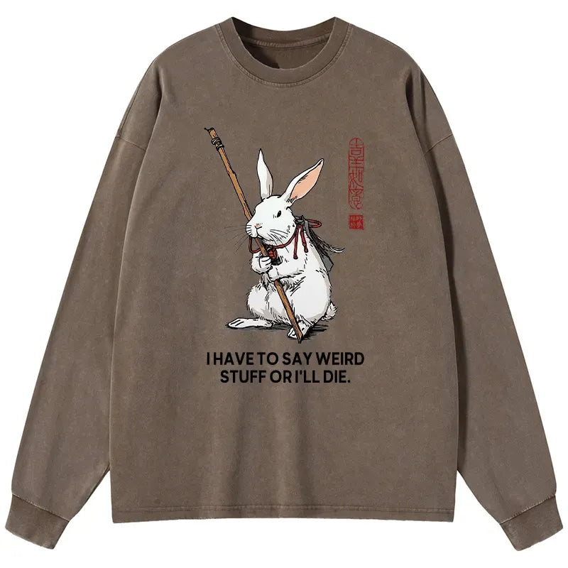 japanese washed unisex long sleeve t-shirt