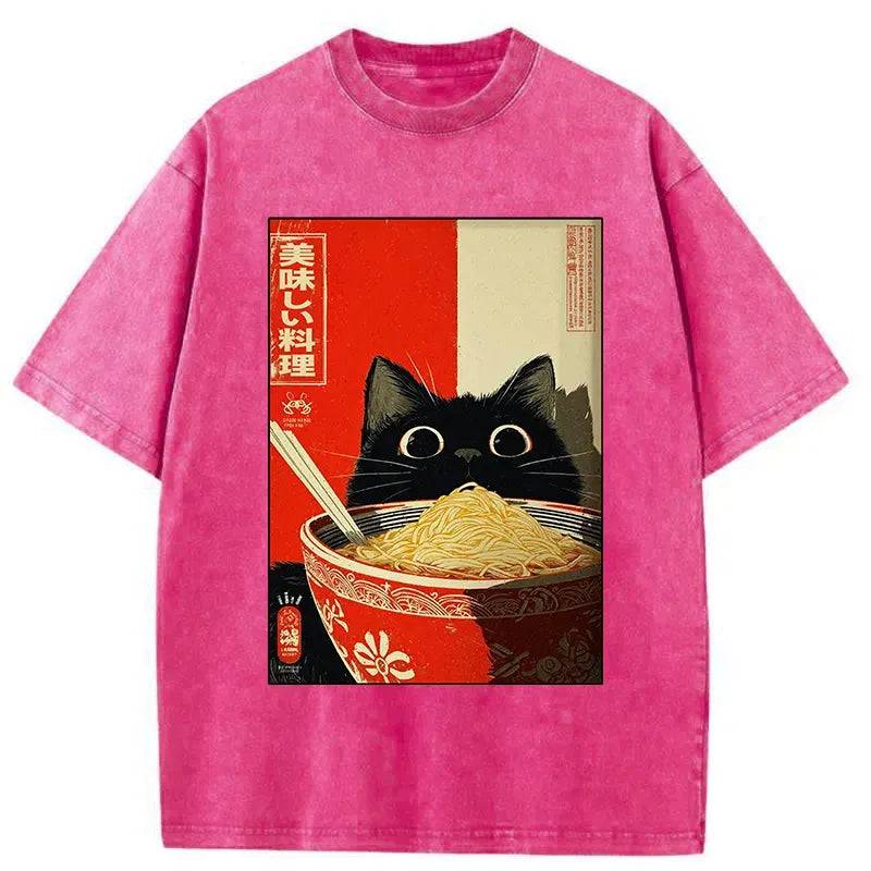 Vintage Kyoto Cat Ramen Tee