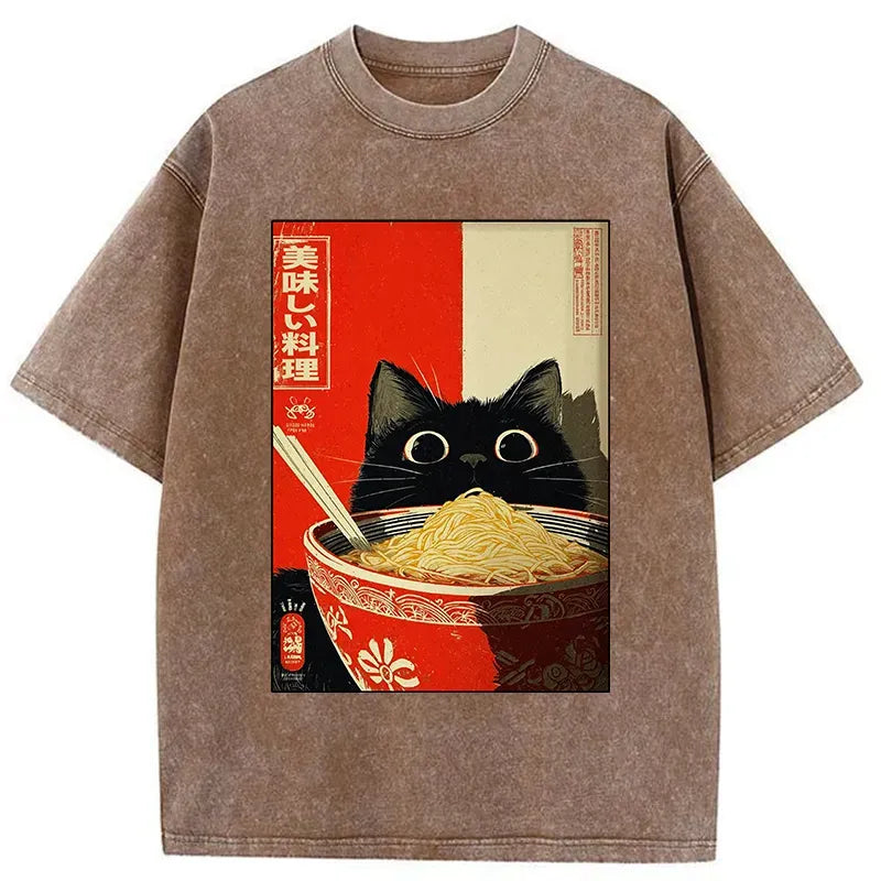Vintage Kyoto Cat Ramen Tee
