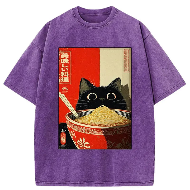 Vintage Kyoto Cat Ramen Tee